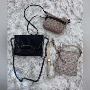 Coach (2) Crossbody Bags + Unbranded Flap Bag ⛓️‍💥